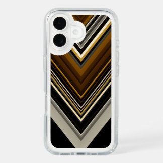 Modern triangles abstract and custom initials iPhone 16 case