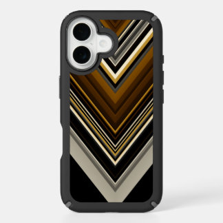 Modern triangles abstract and custom initials iPhone 16 case