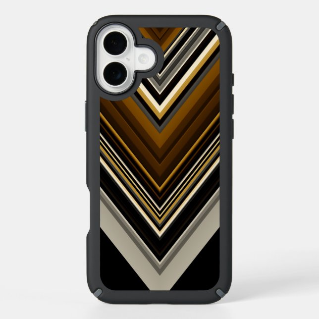 Modern triangles abstract and custom initials speck iPhone case (Front)
