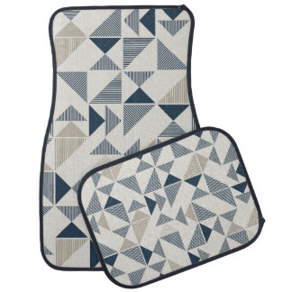 modern triangles car mat set