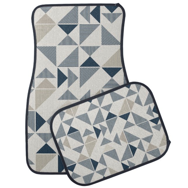 modern triangles car mat set (Set)