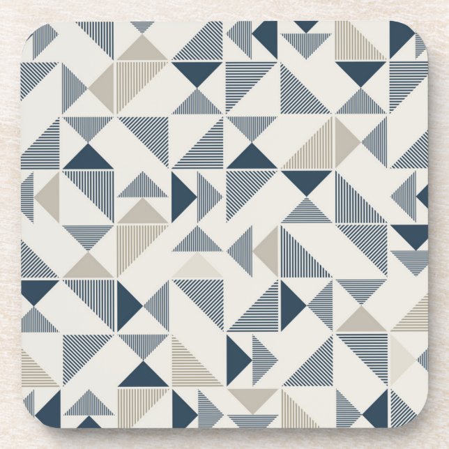 modern triangles coaster set (Front)