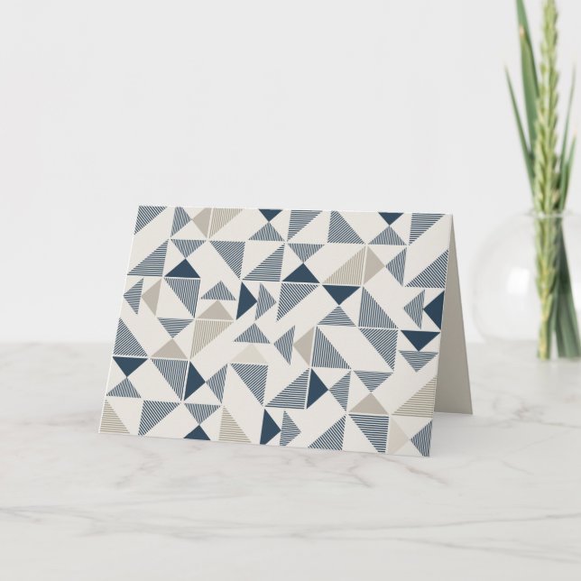modern triangles greeting card (Front)
