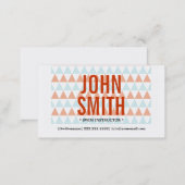 Modern Triangles Swim Instructor Business Card (Front/Back)