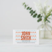 Modern Triangles Swim Instructor Business Card (Standing Front)