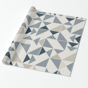 modern triangles wrapping paper