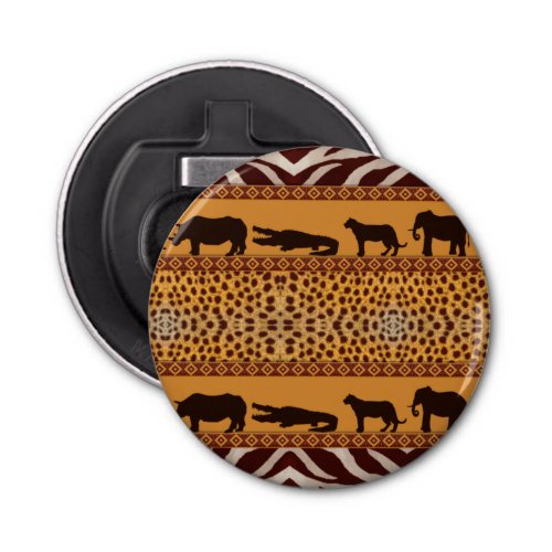 Modern Tribal African Cheetah Pattern Animal Print Bottle Opener