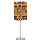 Modern Tribal African Cheetah Pattern Animal Print Table Lamp (Back)