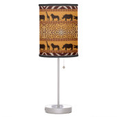 Modern Tribal African Cheetah Pattern Animal Print Table Lamp (Left)