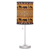 Modern Tribal African Cheetah Pattern Animal Print Table Lamp (Right)
