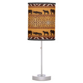 Modern Tribal African Cheetah Pattern Animal Print Table Lamp (Front)