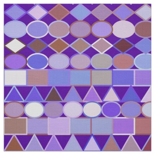 Modern Tribal Geometric Amethyst Purple and Taupe Fabric