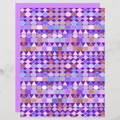 Modern Tribal Geometric Amethyst Purple  Violet
