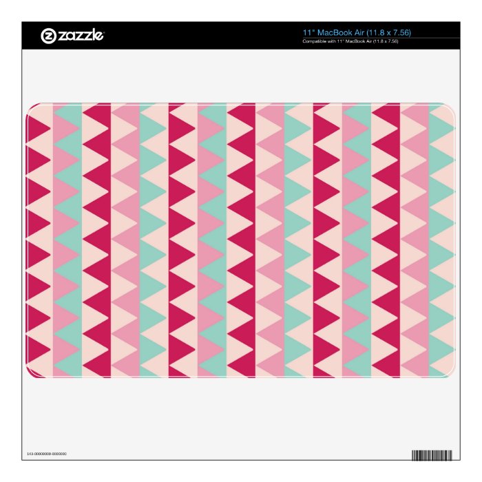 Modern tribal geometric pattern stripes chic print 11" MacBook air skins