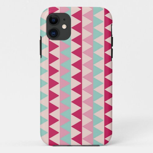 Modern tribal geometric pattern triangle print iPhone 11 case