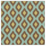 Modern tribal ikat blue yellow modern fabric