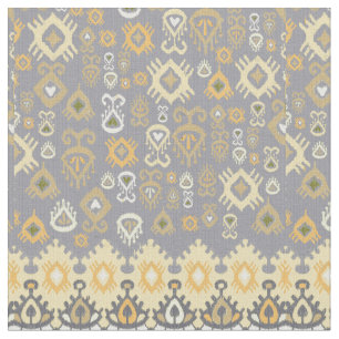 Modern Tribal Ikat Fabric in Soft Earthy Pastels