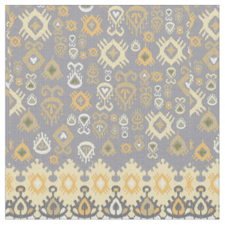 Modern Tribal Ikat Fabric in Soft Earthy Pastels