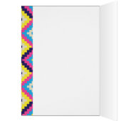 Modern Tribal Pixellated Diamonds Cards (Inside (Left))