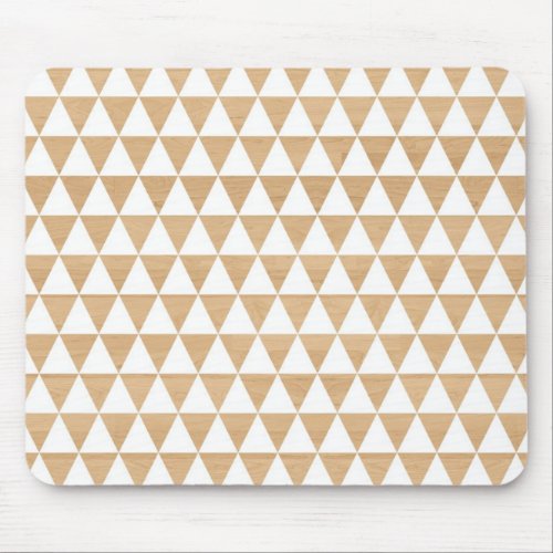 Modern tribal wood geometric chic andes pattern mouse pad