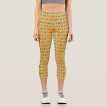 Modern tribal yellow and blue pattern