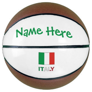 Modern Tricolore Personalized Italian Flag  Basketball