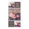 Modern Trio Photo Baby Boy Birth Announcement