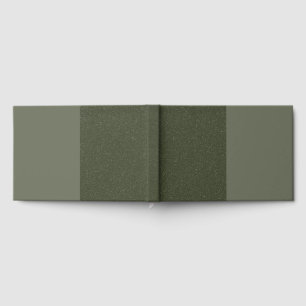 Modern Triple Block Moss Green Guestbook