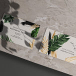 Modern tropical abstract painted watercolor business card<br><div class="desc">Modern tropical abstract painted business card. all text is editable</div>
