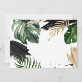 Modern tropical abstract painted wedding save the date (Back)