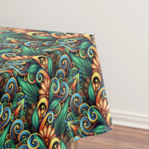 Modern Tropical Abstract Tablecloth