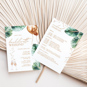 Modern Tropical Bachelorette Weekend Invitation