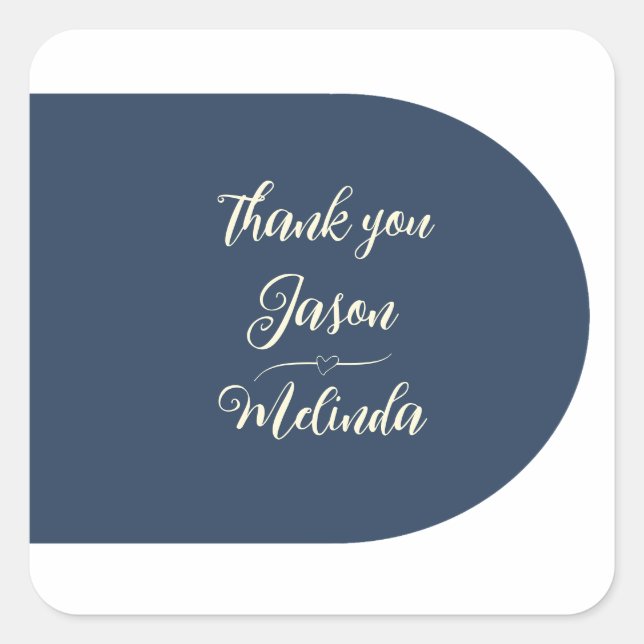 Modern Tropical Beach Coastal Wedding Square Sticker (Front)