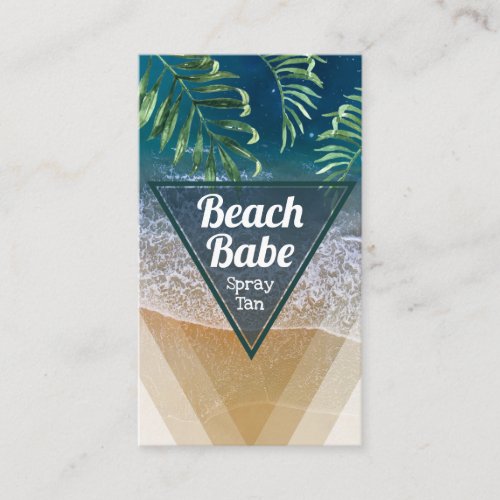 Modern Tropical Beach Mobile Spray Tan Business Card