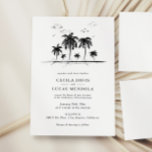 Modern Tropical Beach Ocean Wedding Invitation<br><div class="desc">Modern Tropical Beach Ocean Wedding</div>