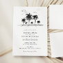 Modern Tropical Beach Ocean Wedding Invitation
