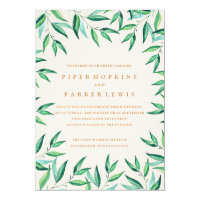 Modern Tropical Beach Wedding Invitation