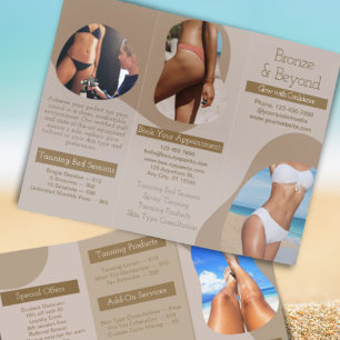 Modern Tropical Beauty SPA Spray Tan Tanning Salon Brochure