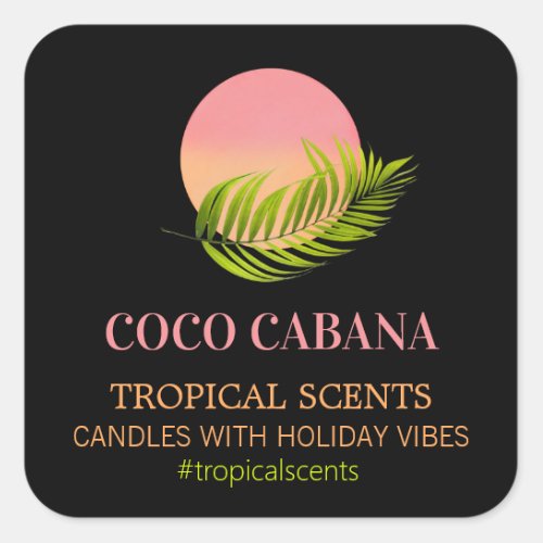 Modern Tropical Candle Product Labels