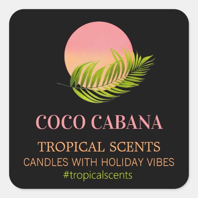 Modern Tropical Candle Product Labels (Front)