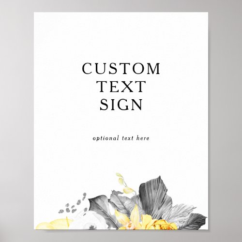 Modern Tropical Cards and Gifts Custom Sign