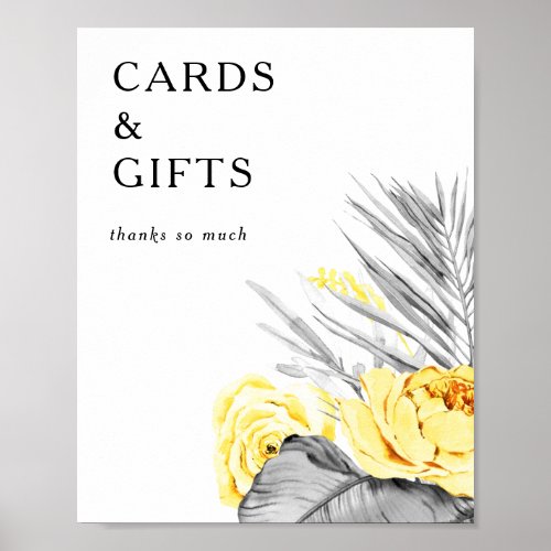 Modern Tropical Cards and Gifts Sign