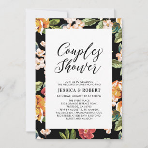 Modern Tropical Couples Wedding Shower Invitation