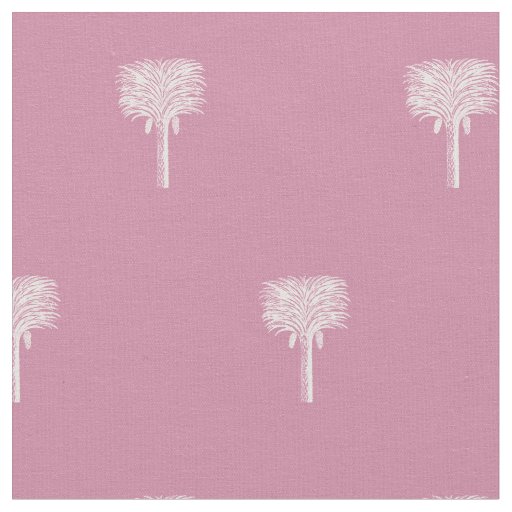 Modern Tropical Date Palm Dusty Rose Fabric