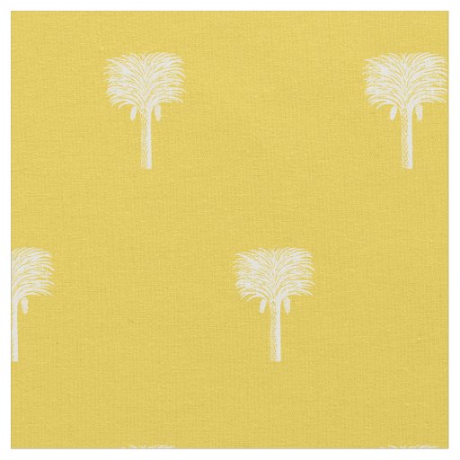 Modern Tropical Date Palm Yellow  Fabric