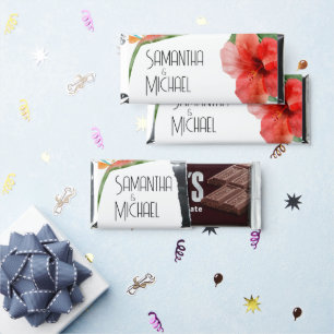 Modern Tropical Destination Wedding Candy Hershey Bar Favors
