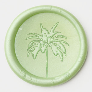 Modern Tropical Elegant Wedding Wax Seal Sticker