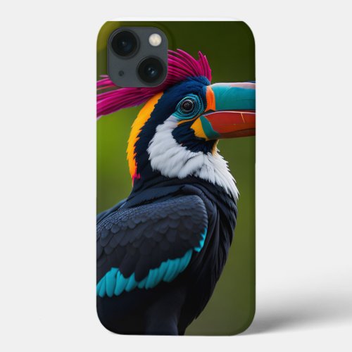 Modern Tropical Exotic Bird iPhone 13 Case