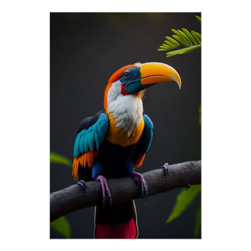 Modern Tropical Exotic Bird Poster