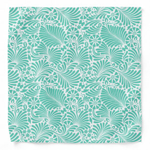 Modern Tropical Floral Damask Pattern Bandana